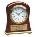 Rosewood Piano Finish Bell Shaped Desk Clock (Battery Included) - 4 1/2"x5"